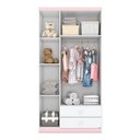 Ver imagem 4 de Guarda Roupa Infantil Bala de Menta Branco Rosa Chá Flex – Henn