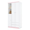 Ver imagem 2 de Guarda Roupa Infantil Bala de Menta Branco Rosa Chá Flex – Henn
