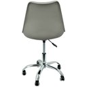 Ver imagem 4 de Cadeira Leda Office Luisa Saarinen Estofada Base Giratória Cromada - Cinza