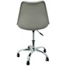 Cadeira Leda Office Luisa Saarinen Estofada Base Giratória Cromada - Cinza - 4