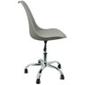 Cadeira Leda Office Luisa Saarinen Estofada Base Giratória Cromada - Cinza - 3