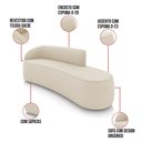 Ver imagem 3 de Sofá 4 Lugares Orgânico 220cm Morgan e 2 Poltronas Lua Suede D03 - D’Rossi