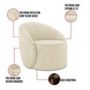 Ver imagem 4 de Sofá 4 Lugares Orgânico 220cm Morgan e 2 Poltronas Lua Suede D03 - D’Rossi