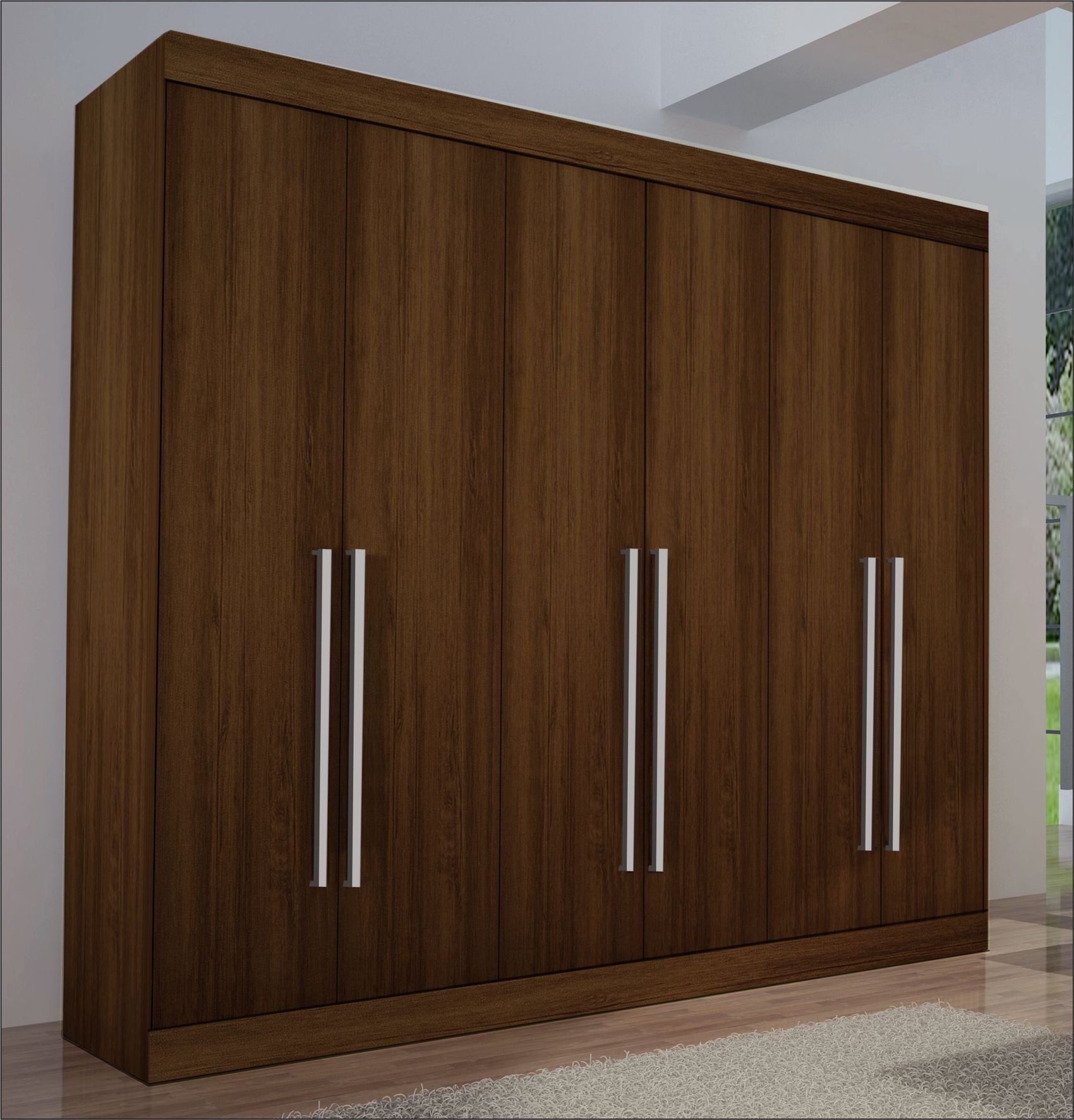 Guarda-roupa Casal Bulls 100% Mdf 6 Portas 6 Gavetas Bom Pastor ...