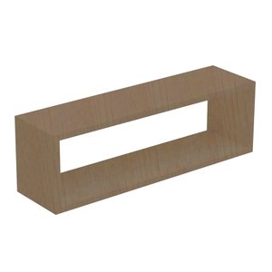 Nicho Retangular Decorativo 70cx25px15a Madeirado em Mdf
