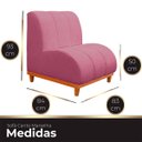 Ver mais imagens de Namoradeira Marselha Base de Madeira para Sala Hotel