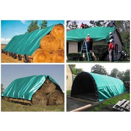 Lona Plástica Verde Impermeável 300 Micras Multiuso 2x100 / 100x2 - 5