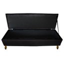 Ver imagem 4 de Cabeceira e Recamier Iza para Cama Box Casal Queen 1.60 - Suede - Sv Decor: Preto