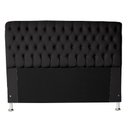 Ver imagem 2 de Cabeceira e Recamier Iza para Cama Box Casal Queen 1.60 - Suede - Sv Decor: Preto