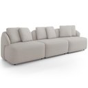 Ver imagem 2 de Sofá 4 Lugares para Sala de Estar Living 288cm Arlo F04 Linho Cru - Lyam Decor