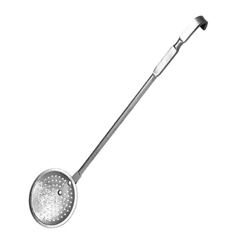Escumadeira para Fritura Colher de Arroz Hotel 16cm Cabo 43cm