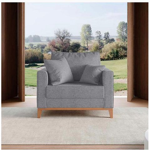 Poltrona Beny- Linho Cinza