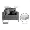 Ver imagem 5 de Poltrona Beny- Linho Cinza