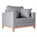 Ver imagem 2 de Poltrona Beny- Linho Cinza