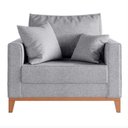 Ver imagem 3 de Poltrona Beny- Linho Cinza