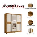 Ver imagem 4 de Guarda Roupa Casal Bahamas e Cômoda Dhara Freijó Off White– Moval