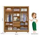 Ver imagem 6 de Guarda Roupa Casal Bahamas e Cômoda Dhara Freijó Off White– Moval