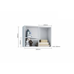 Armário Aéreo Multiuso 2 Portas 80cm - 4