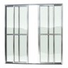 Porta de Alumínio de Correr 210x240cm 4 Folhas com Vidro Liso e Anodizado Brilhante Super Brimak - 1