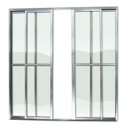 Ver imagem 1 de Porta de Alumínio de Correr 210x240cm 4 Folhas com Vidro Liso e Anodizado Brilhante Super Brimak
