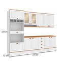 Ver imagem 2 de Cozinha Completa Aspen 11 Portas 4 Gavetas com Vidro Branco/Cinamomo - Fellicci