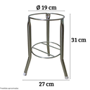 Ver imagem 4 de Kit 2 Suporte Tripé de Ferro Zincado Maior 19,5 Cm