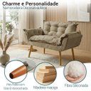 Ver imagem 2 de Namoradeira Decorativa Confortável para Sala Recepção Consultório Manicure Alice Suede