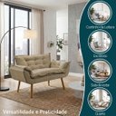 Ver imagem 3 de Namoradeira Decorativa Confortável para Sala Recepção Consultório Manicure Alice Suede
