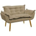 Ver mais imagens de Namoradeira Decorativa Confortável Para Sala Recepção Consultório  Manicure Alice Suede