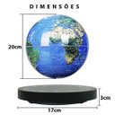 Ver imagem 3 de Globo Terrestre Magnetico Flutuante Luminaria Levitaçao Planeta Terra Giratorio 360 Graus Enfeite Me
