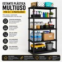Ver imagem 7 de Estante 5 Prateleiras Reforcada Rack Organizador Multiuso Grande Quarto Lavanderia Porta Bri