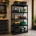 Ver imagem 1 de Estante 5 Prateleiras Reforcada Rack Organizador Multiuso Grande Quarto Lavanderia Porta Bri