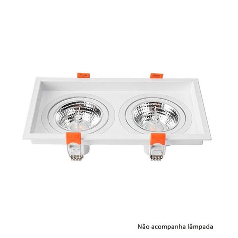 Spot Embutir Duplo Loyo Recuado Clic Mv P/ Ar70 Branco Abs-nordecor
