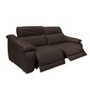 Ver imagem 1 de Sofá Elétrico Reclinável Sala de Estar Concepción U076 224cm Modulado Botão Touch Couro Marrom G49 -