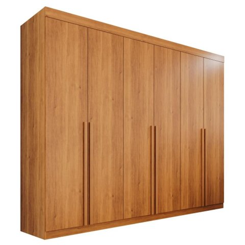 Guarda-roupa 6 Portas 8 Gavetas Mdf Dubai – Mais Móveis - Cinamomo