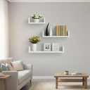 Ver imagem 1 de Kit 3 Prateleiras U em MDF - 50cm, 40cm e 30cm (15cm Profundidade) Branco