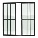 Ver imagem 1 de Porta de Correr 4 Folhas Super Vidro Liso 210cm x 240cm Brimak Preto