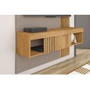 Ver imagem 6 de Painel Home P/ Tv até 45 Pol Jade Ripada 120x183cm Buriti/fendi - Caemmun