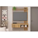 Ver imagem 2 de Painel Home P/ Tv até 45 Pol Jade Ripada 120x183cm Buriti/fendi - Caemmun