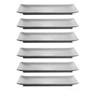 Ver imagem 1 de Kit 6 Travessas Melamina Sushi Sashimi 24,5x16,5cm Comida Japonesa Retangular Lyor Granilite