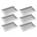 Ver imagem 2 de Kit 6 Travessas Melamina Sushi Sashimi 24,5x16,5cm Comida Japonesa Retangular Lyor Granilite