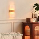 Ver imagem 5 de 5 Arandela Quarto Dourado Escovado Acrilico LED 3000k LUP95