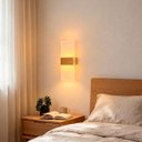 Ver imagem 1 de 5 Arandela Quarto Dourado Escovado Acrilico LED 3000k LUP95