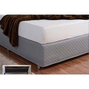 Saia Box Cama Casal Matelado - Cinza