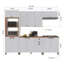 Ver imagem 3 de Cozinha Modulada 5 Peças 100% MDF Bari Indekes Branco
