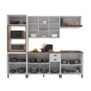 Ver imagem 4 de Cozinha Modulada 5 Peças 100% MDF Bari Indekes Branco