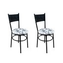 Ver imagem 1 de Conjunto 2 Cadeiras Pretas para Cozinha Viena Preta:Floral Branco