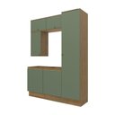 Ver imagem 4 de Conjunto para Banheiro Kappesberg Celeste 6 Peças Nogueira/verde 170cm