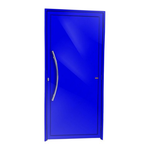 Porta Lambril Savana com Puxador Super 25 210cm x 100cm Brimak Abertura Esquerda Azul