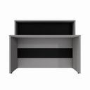 Ver imagem 4 de Balcão Atendimento 120 Cm Recepção Alto Escritório F5 Office Cor:cinza Sagrado com Preto